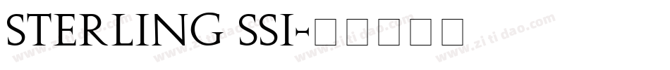 Sterling SSi字体转换